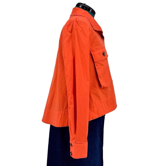 Cabi Resort Jacket # 5098, Tiger Lily Orange Canvas Swing Style Jacket, Small - Picture 12 of 17